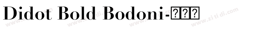 Didot Bold Bodoni字体转换